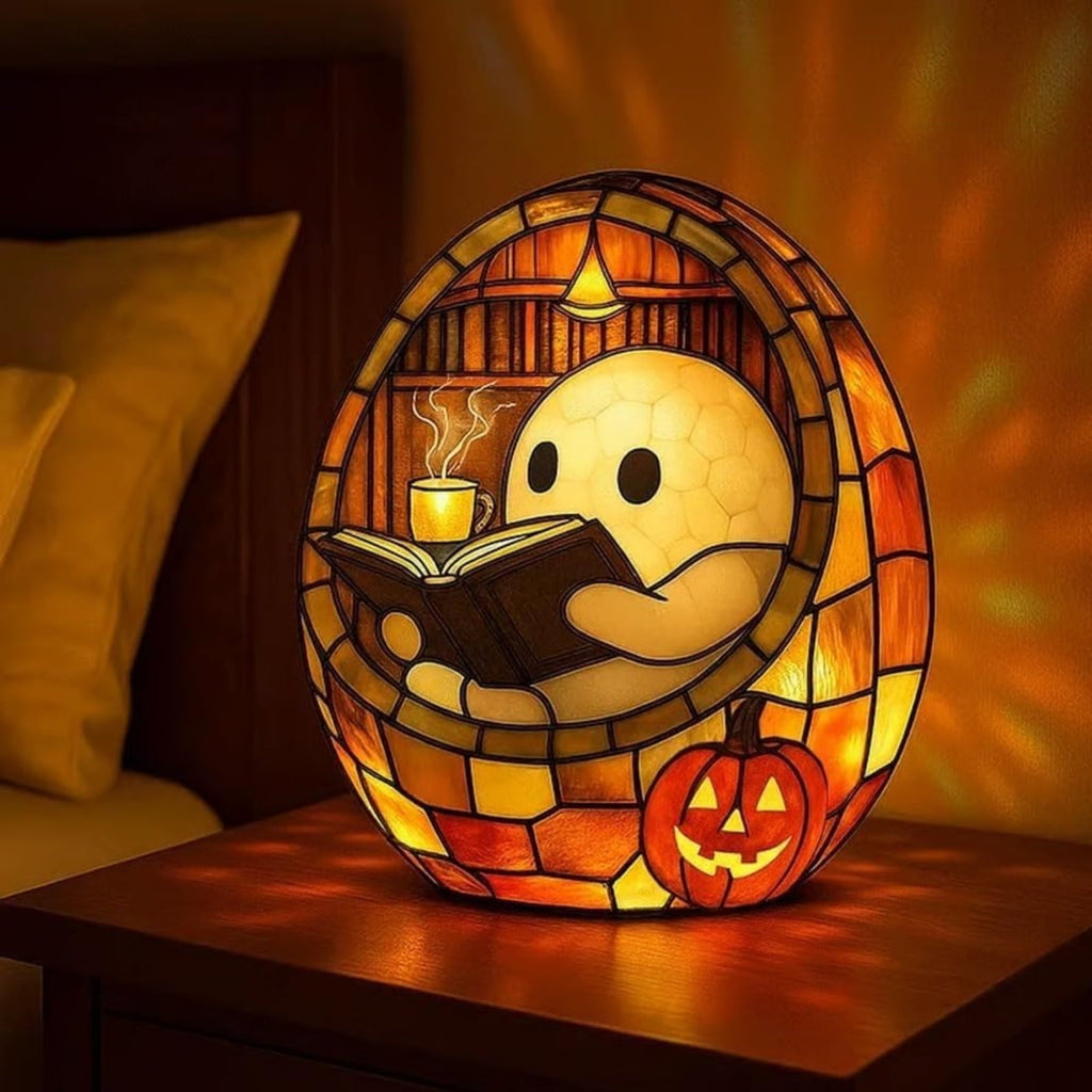 3D Stained Resin Halloween Ghost Lamp