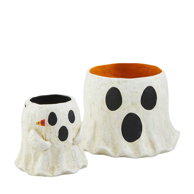 Ghost Flower Pot Halloween Candy Bucket Ghost Candy Bowl