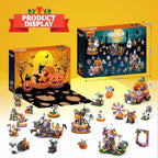 31-Day Halloween Advent Calendar | Spooky Haunted House, Ghosts, Bats & Pumpkins Building Block