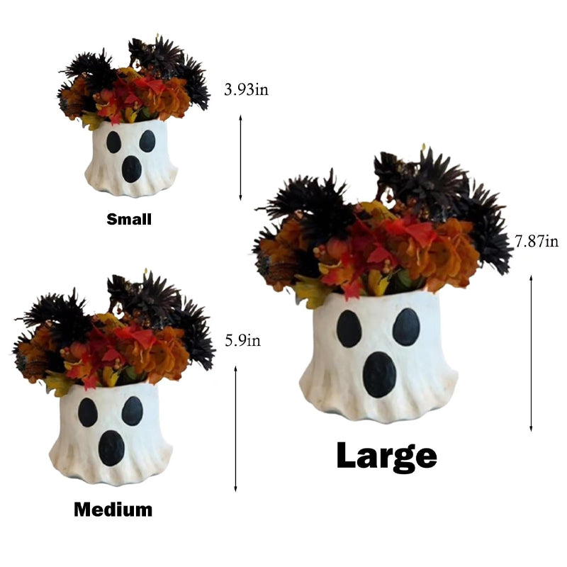 Ghost Flower Pot Halloween Candy Bucket Ghost Candy Bowl