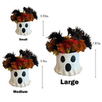 Ghost Flower Pot Halloween Candy Bucket Ghost Candy Bowl