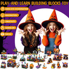31-Day Halloween Advent Calendar | Spooky Haunted House, Ghosts, Bats & Pumpkins Building Block